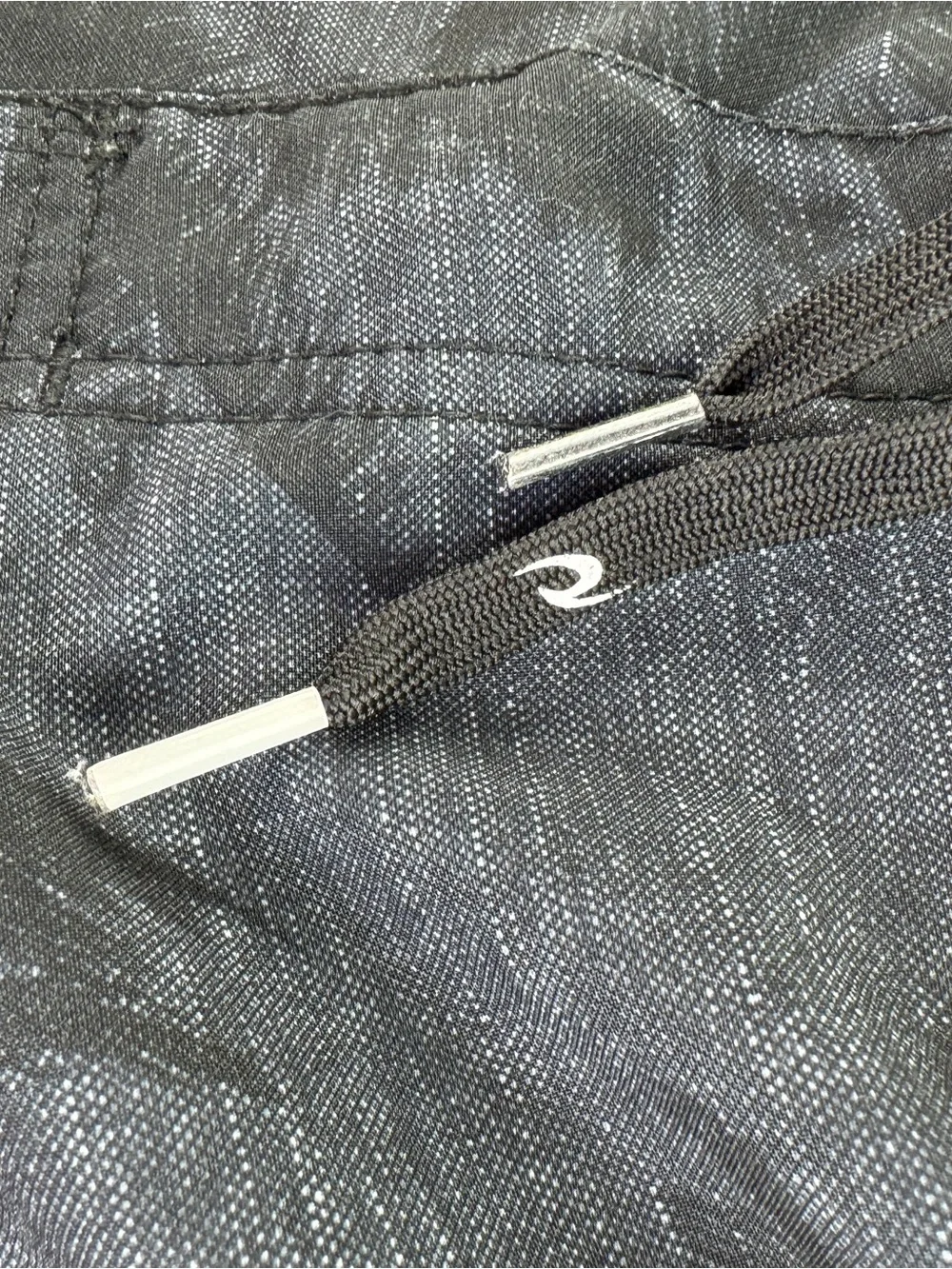 Rip‎ Curl Men's Palm-Print Swim Shorts in grey black size 32 side pocket